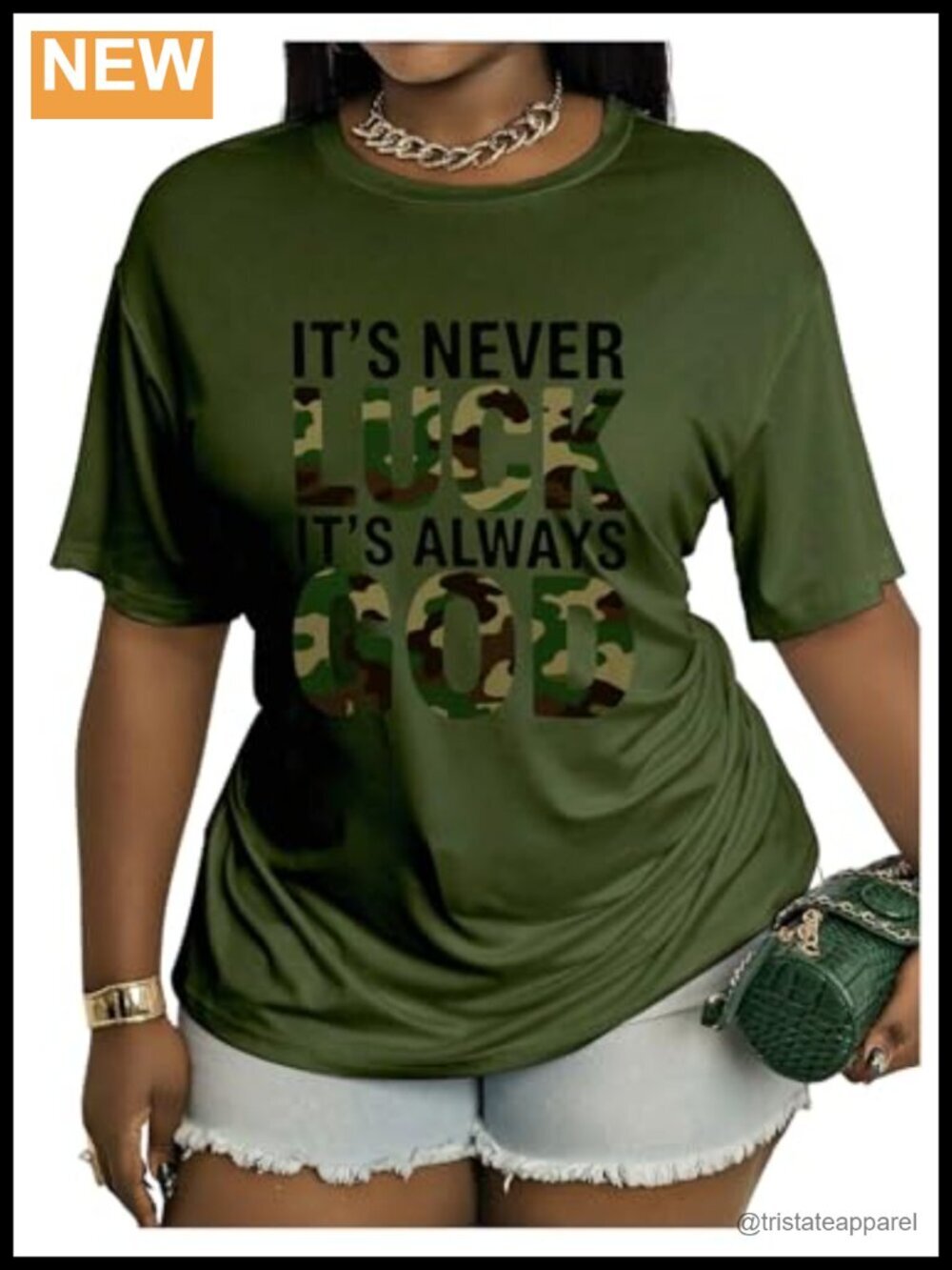Plus Size Camo Graphic Tee Crew Neck Short Sleeve T-Shirt Casual Summer Top
